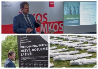 Předseda Českého báňského úřadu Ing. Martin Štemberka, Ph.D., v průběhu Mezinárodního vzpomínkového dne za oběti pracovních úrazů a nemocí z povolání 